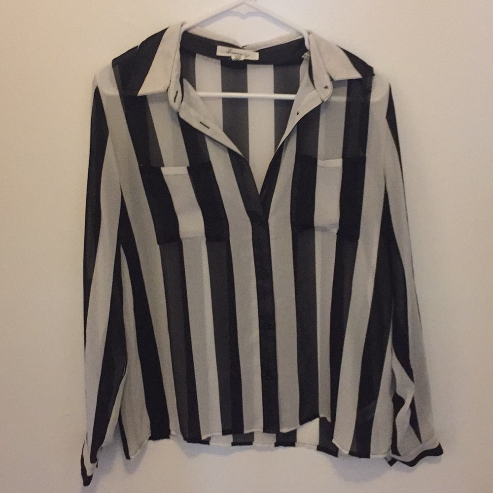 Forever 21 medium striped button up